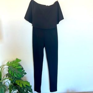 XS - Fashion Nova Strapless Ruffle Jumpsuit w/ Back Zipper